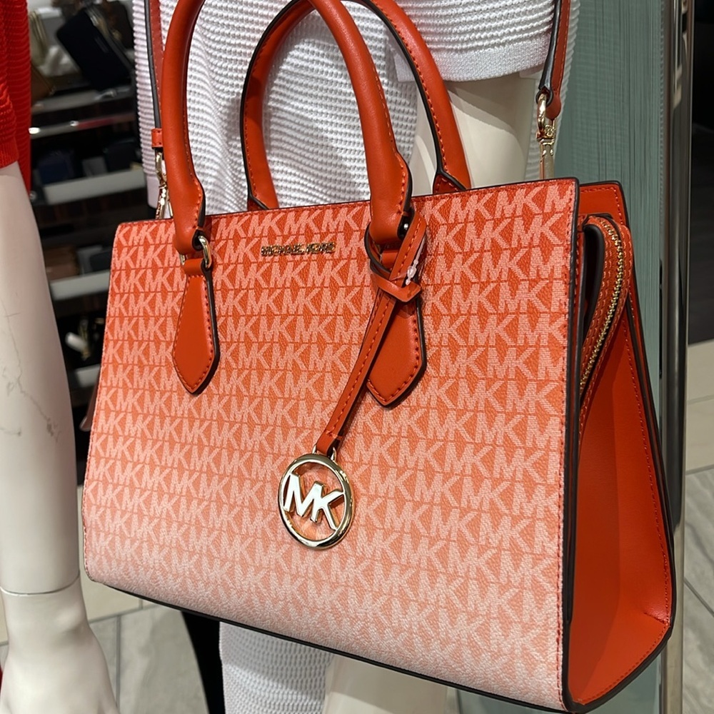 Michael Kors Sheila Medium Ombré Signature Logo Satchel Shoulder Crossbody Bag - Picture 16 of 16